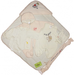 Комплект на выписку MAXI "BIG GIFT", сметанный Комплект на выписку MAXI "BIG GIFT", сметанный