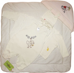 Комплект на выписку "BIG GIFT", сметанный Комплект на выписку "BIG GIFT", сметанный