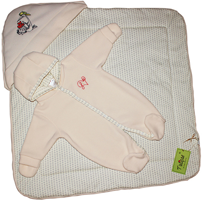 Комплект на выписку MAXI "BIG GIFT", сметанный Комплект на выписку MAXI "BIG GIFT", сметанный